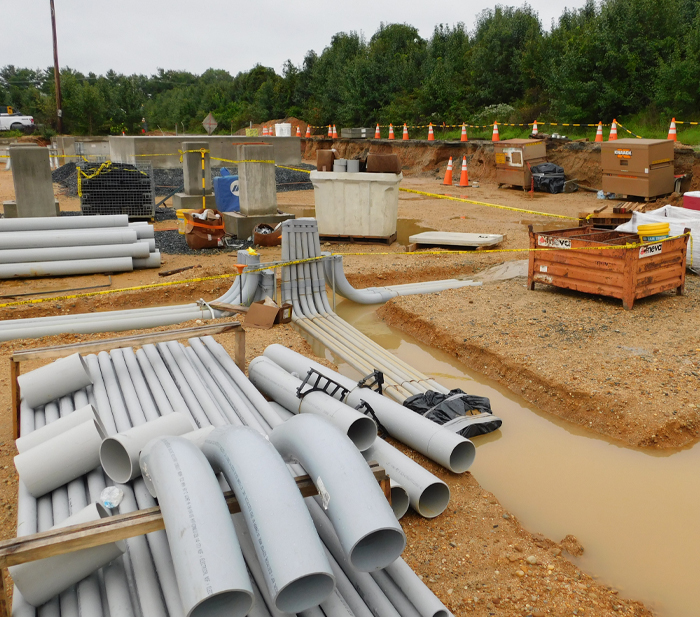 APG Electrical Distribution System conduit in trench