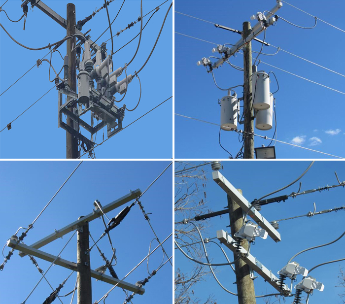 APG Electrical Distribution System overhead poles and connections
