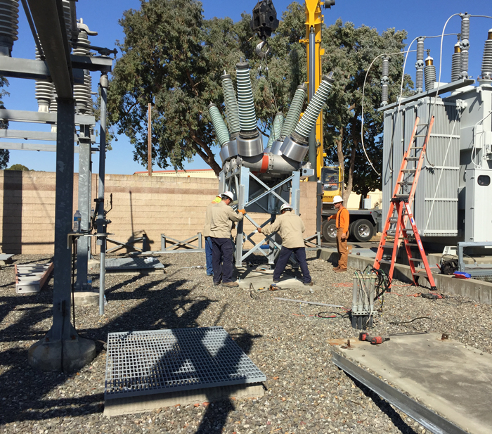 TAFB 121kV Circuit Breaker Replacement installing