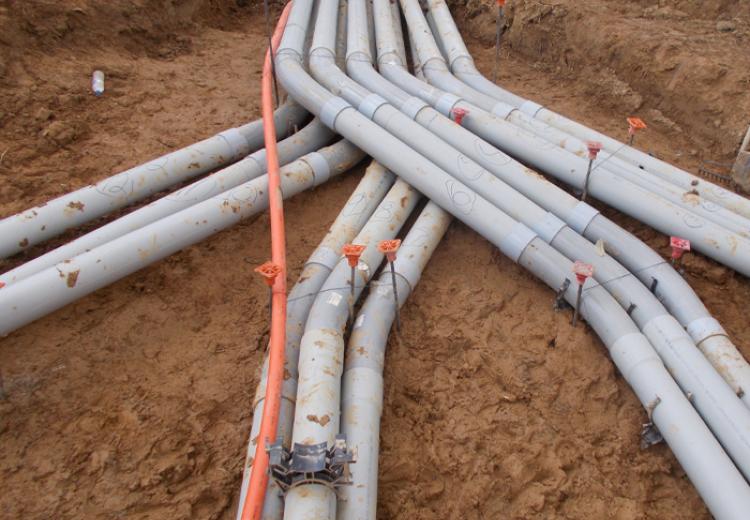 APG Electrical Distribution System bent conduit