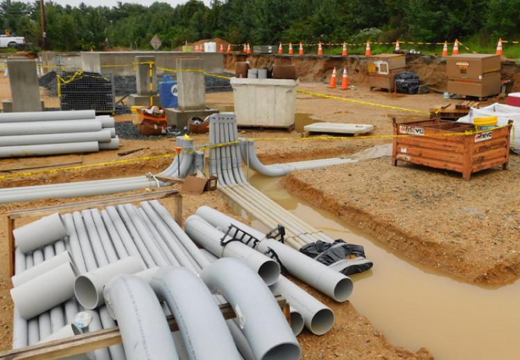 APG Electrical Distribution System conduit in trench