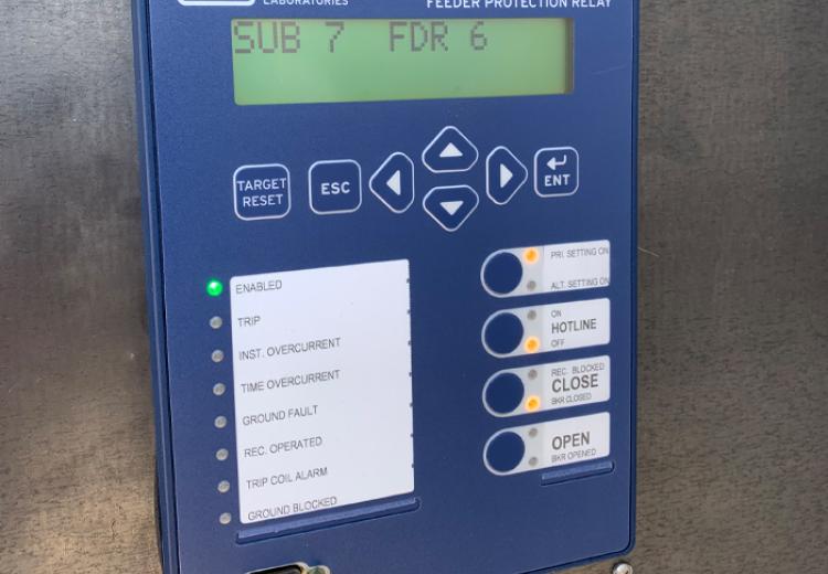 Fort Campbell Substation Relay Replacement relay closeup