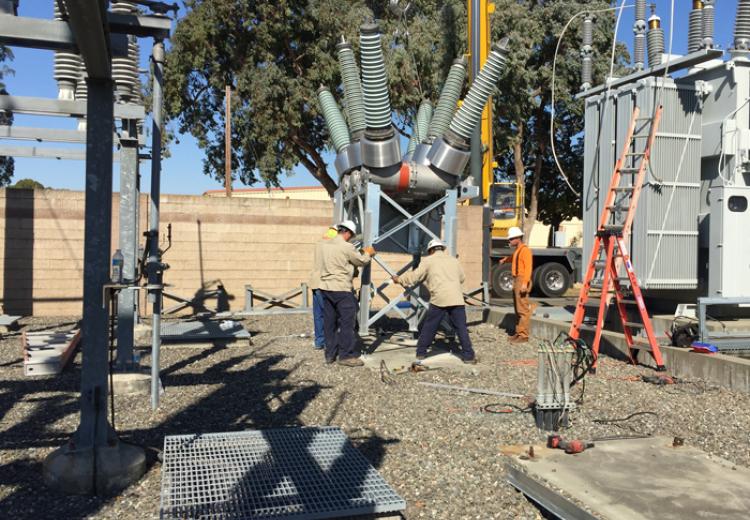 TAFB 121kV Circuit Breaker Replacement installing